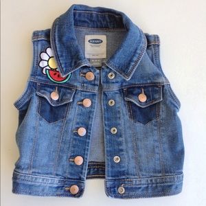 ON denim vest with cute patches